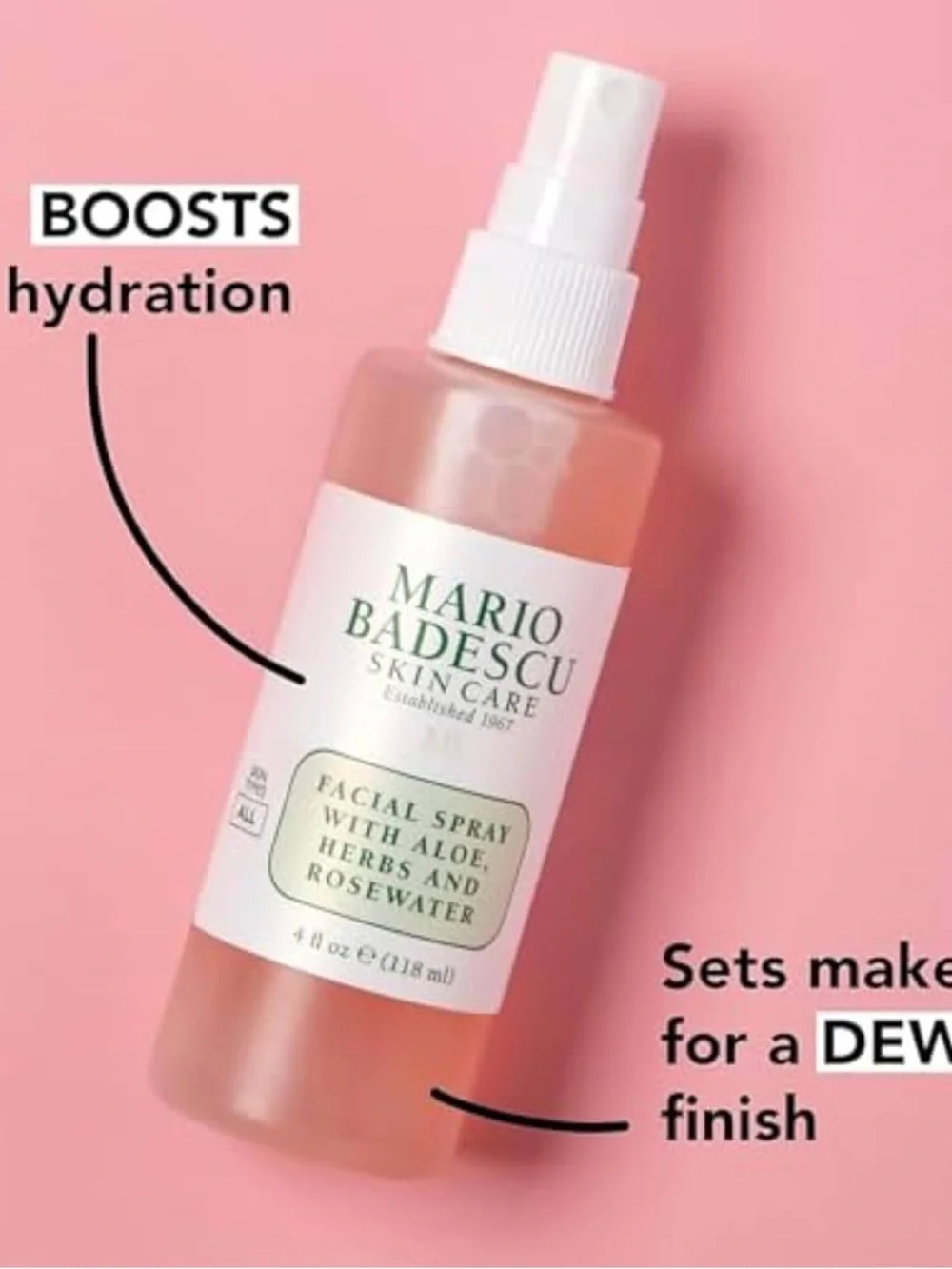 🔥 2/20: Mario Badescu Pink Facial Spray with Aloe, Herbs & Rosewater 4fl oz